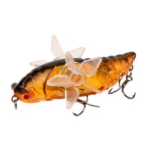 Bionic Cicada Hard Fish Lure - Spinning Fishing Bait with Propeller Treble Hook for Freshwater and Saltwater Fishing - 7.5cm/14g - Lifelike Design for Increased Catch Rates