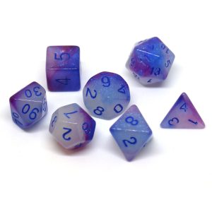 7pcs Limited Edition Luminous Polyhedral Dice Set - Fluorescent Role-Playing TRPG Dice with Storage Box - ABS Material, Perfect Gaming Gift for Tabletop Enthusiasts