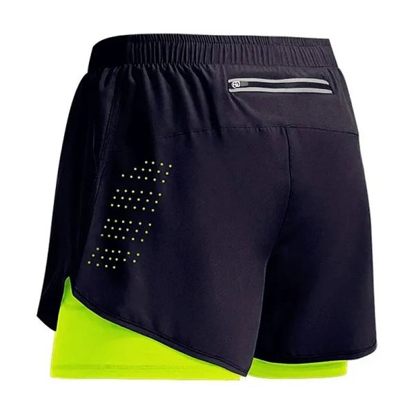 2025New Men's Fitness Training Shorts Summer 2 In 1 Quick Dry Gym Beach Running Double-deck Shorts Outdoor Sportswear Men shorts